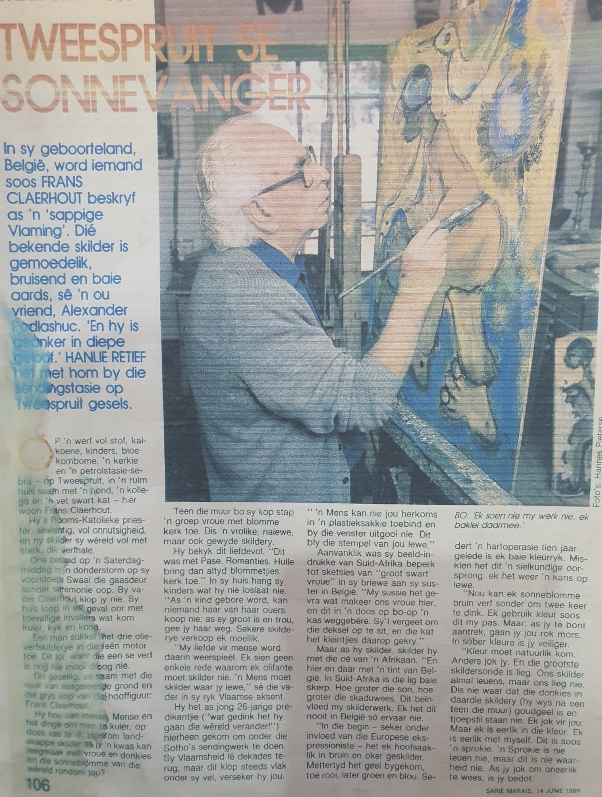 Oil Painting Frans Claerhout Size 90 x 76 cm - Image 4