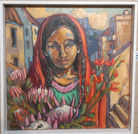 Oil Painting Canvas by Dante Ruben Size 60 x 60cm