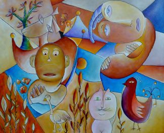 Acrylic On Canvas by Umberto Adaggi 