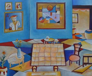 Acrylic Surreal Umberto Adaggi Size 70 x 83 cm