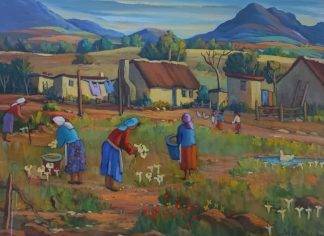 Oil Painting Canvas by Pat van der Merwe