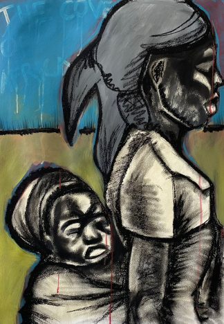 Mesmerising Mixed-Medium Painting by Karabo Phaho