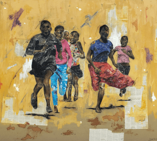 Great Times Mixed-Medium by Lucas Kumba