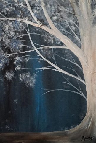 Late Bloomer Oil on Canvas by Franciska