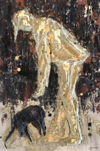 Paper Mache on Canvas by Lucas Kumba