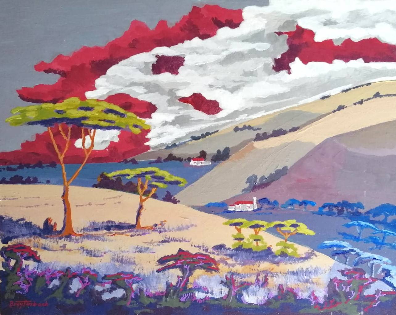 Beautiful Scene depicted in Acrylic on Board by Andre Breytenbach 1 Painting on Acrylic on Board by Carla Rooi wolke 10