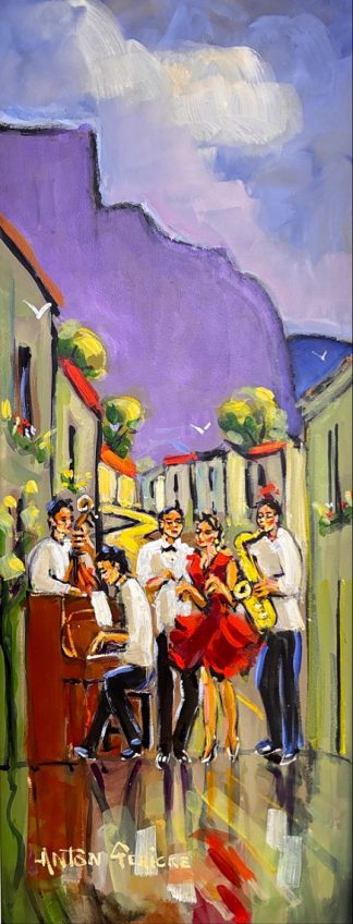 Lively Street scene by Anton Gericke