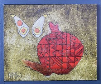 Patched Pomegranate by Michael Heyns 220 x 270mm
