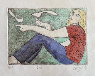 Hildegard van Heerden Duet Etch Painting 200 x 240mm