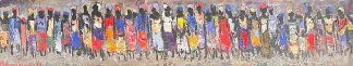 African Procession by Hennie Niemann Snr 155 x 770mm