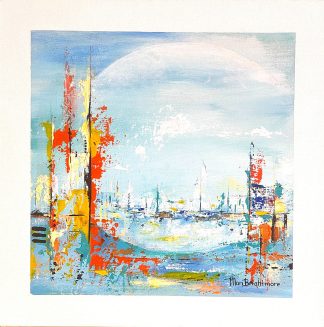 Tranquility of Sailing by Mari Brightmore 500 x 500mm