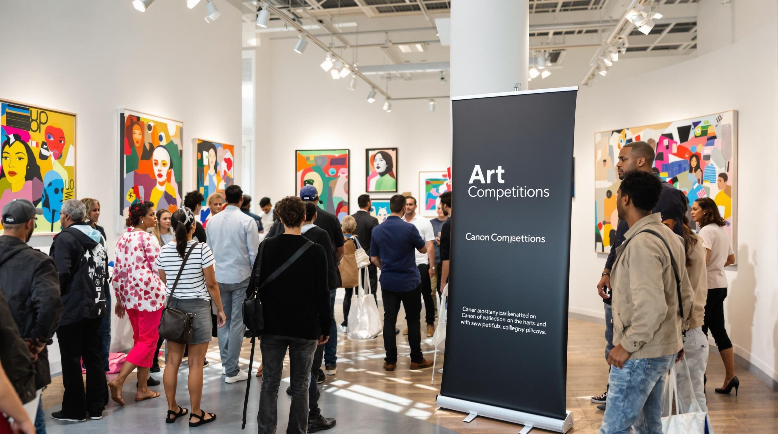 Top Art Competitions in South Africa 2025 for Collectors 37 Diverse group at South African art competition exhibition opening