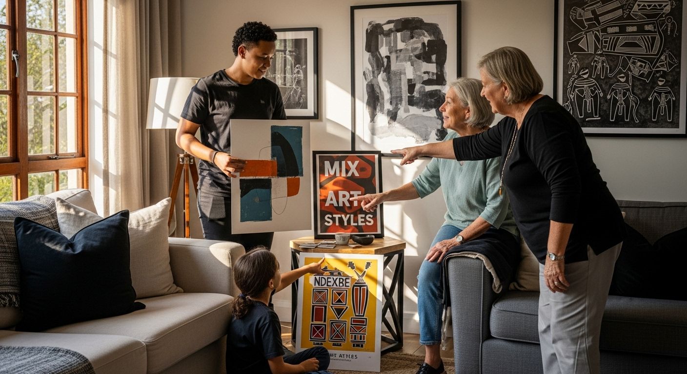 mix art styles South African spaces