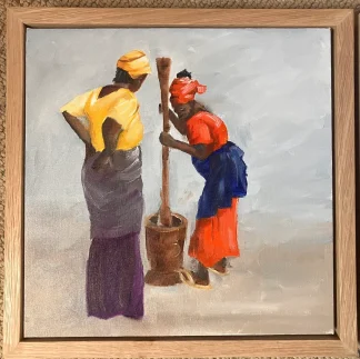 Original Oil Painting by Cornelie Wolff African Woman 1