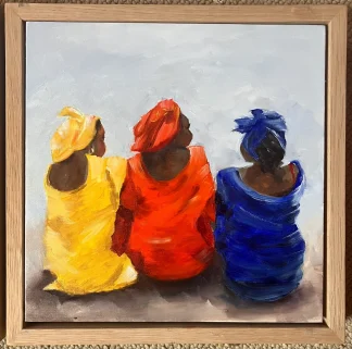African Woman 2 Original Oil Painting by Cornelie Wolff