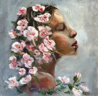 Blossoms - Oil Painting by Cornelie Wolff