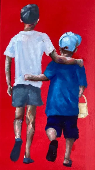 Brothers Original Oil Painting