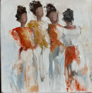 Farewell Dance 5 Original Oil Painting by Cornelie Wolff
