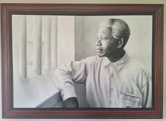 Madiba Oil on Canvas by Wakaba Mutheki