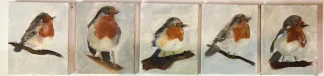 Miniature Robins - Oil Paintings by Cornelie Wolff