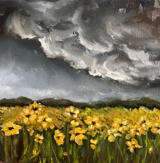 Small Landscape I - Original oil Painting by Cornelie Wolff