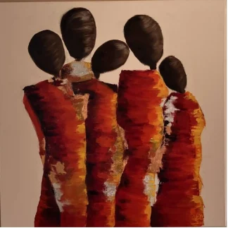 The Crowed Oil on Canvas by Cornelie Wolff