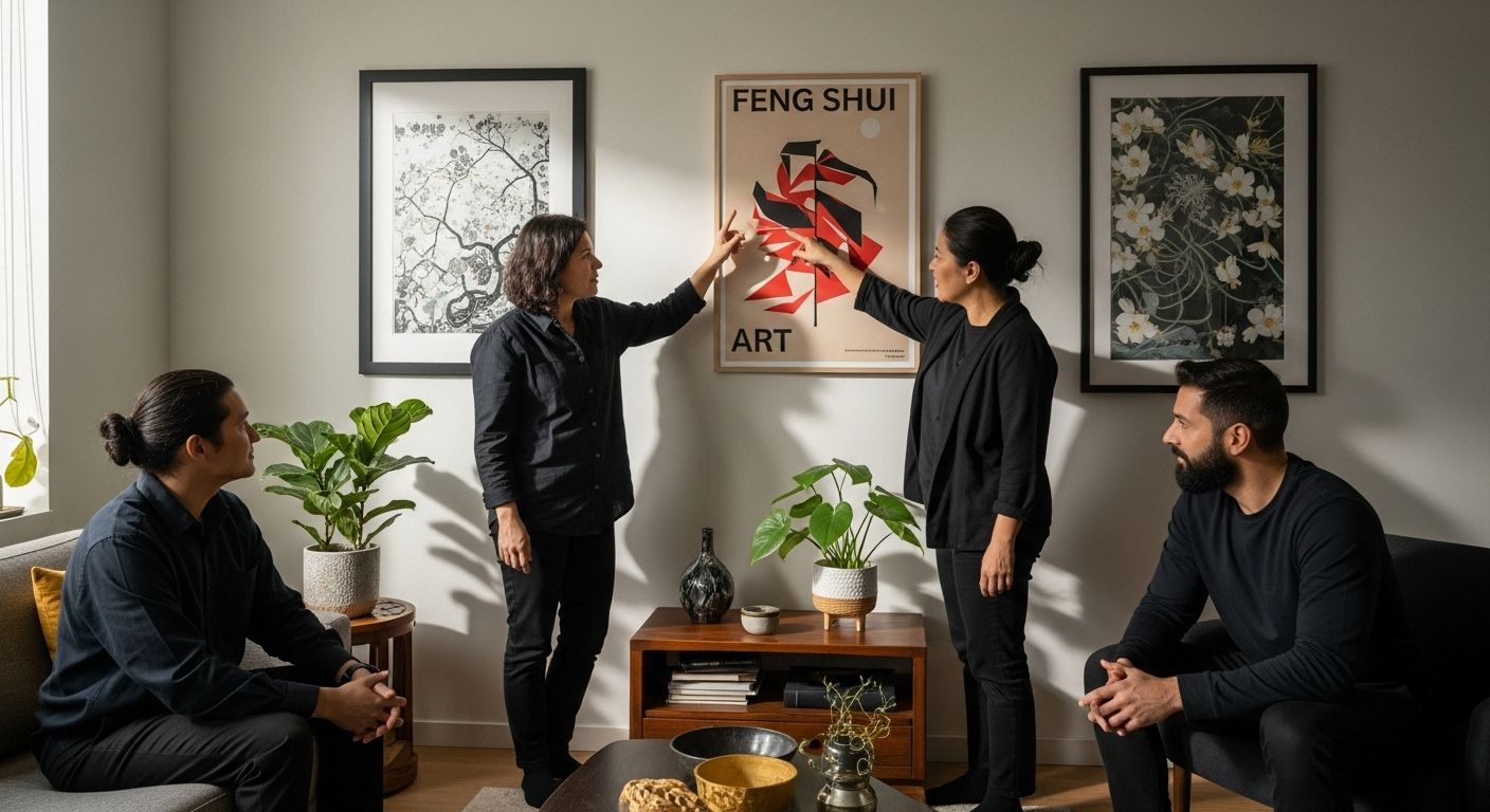 feng shui and art living room