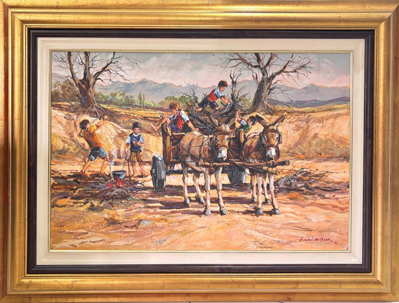 Donkey cart by Andre de Beer 900 x 600 mm