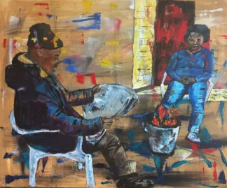 The Brazier – Acrylic Painting by Cilla Lowen