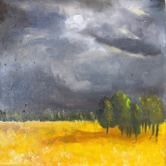 Autumn Storm Oil Painting by Cornelie Wolff